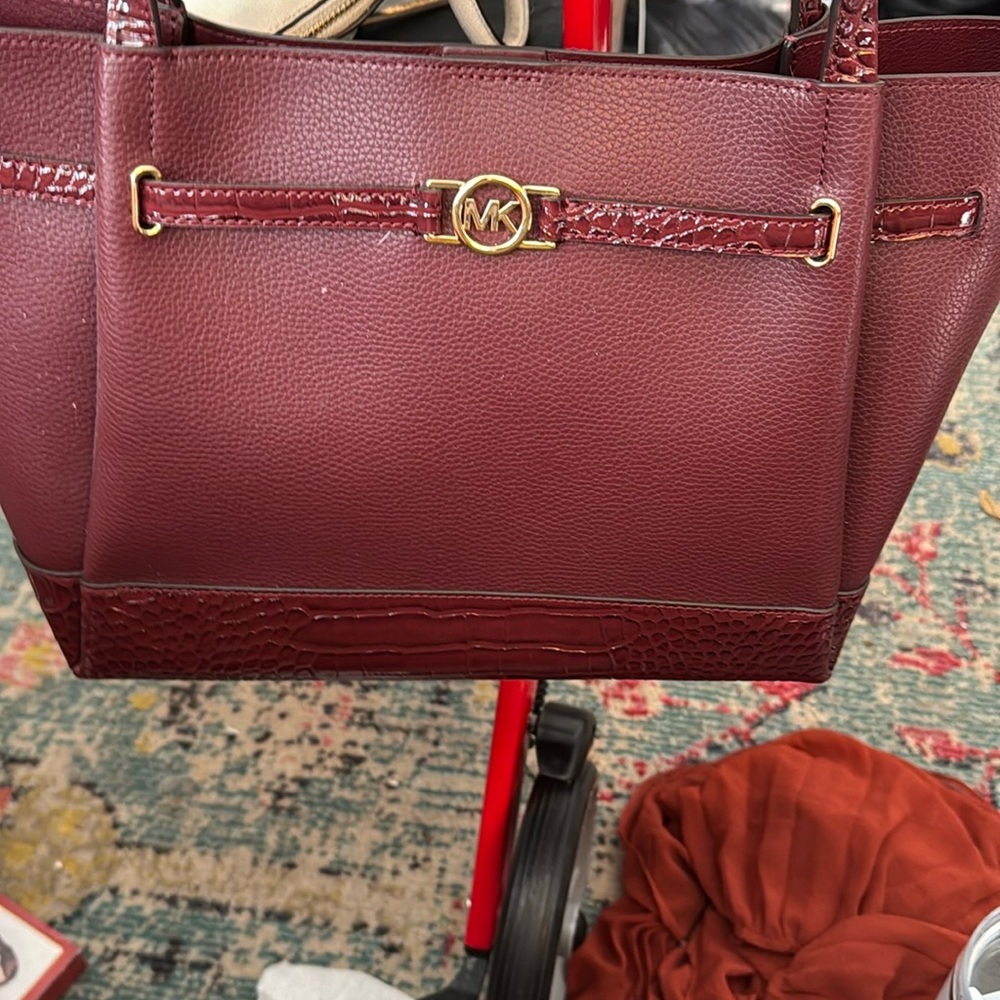 Michael Kors Brown Tote with Luxurious Gold Details